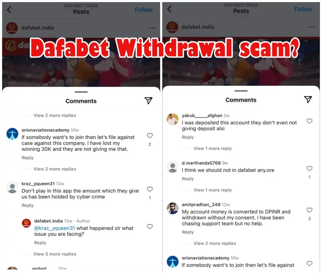 Dafabet Withdrawal scam