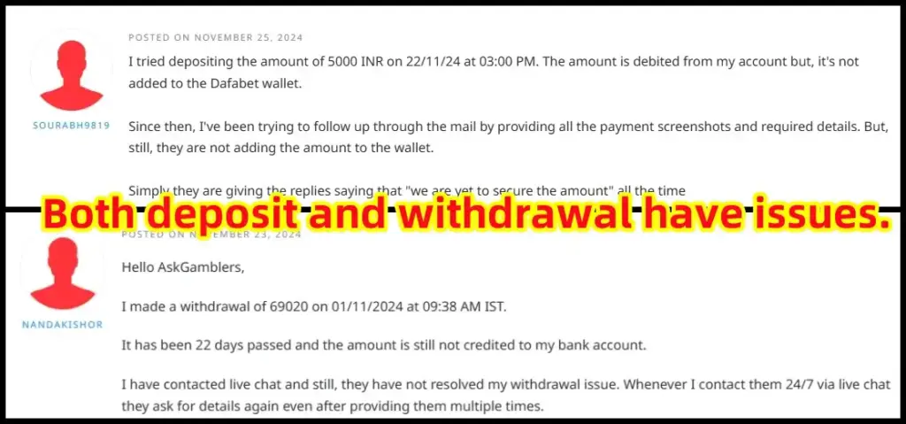 Dafabet - Withdrawal&deposit scam