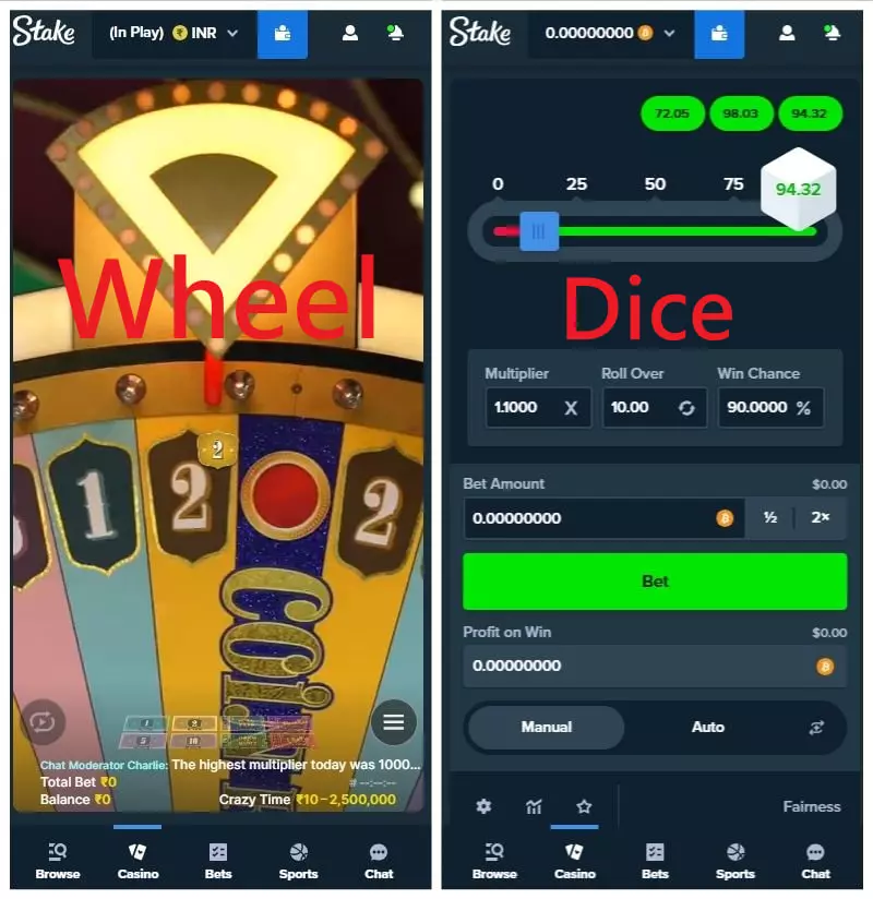 Wheel and Dice