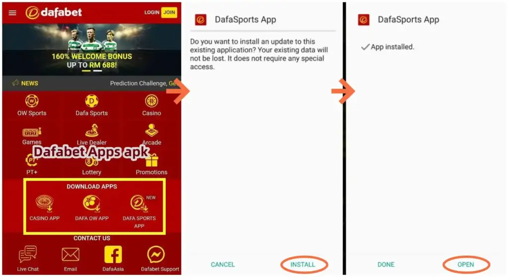 Dafabet apps download