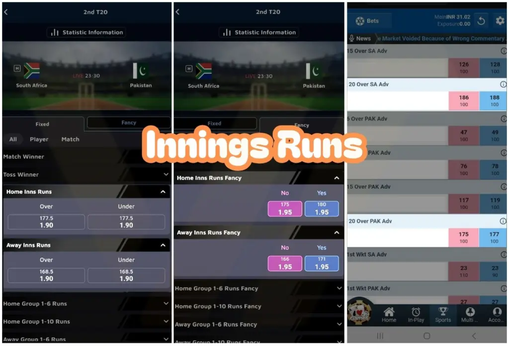 Cricket Betting Types Innings Runs