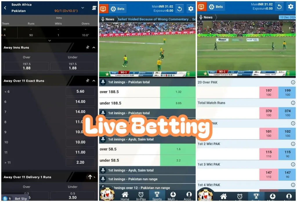 Cricket Betting Types Live Betting