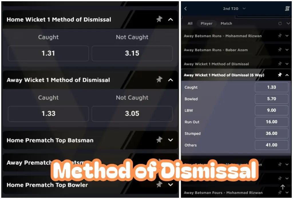 Cricket Betting Types Method of Dismissal