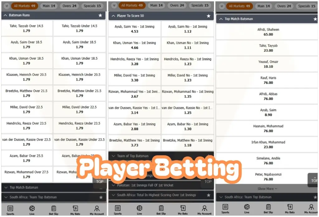 Cricket Betting Types Player Betting