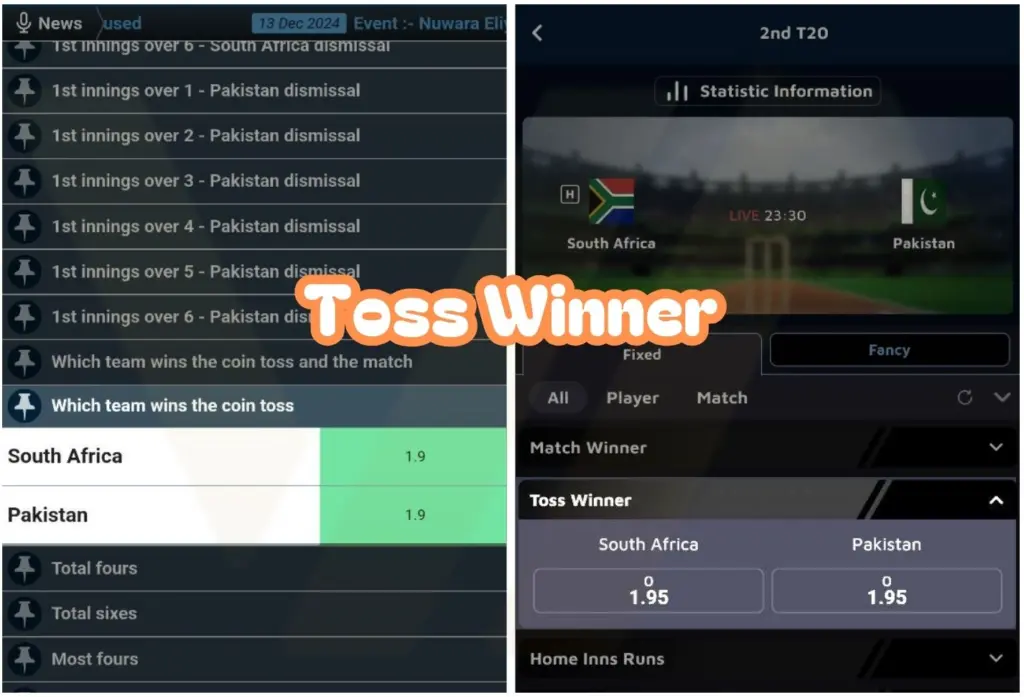 Cricket Betting Types Toss Winner