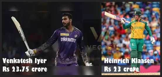 Men Cricketer Salary：Top 3-Venkatesh、Top 4-Heinrich