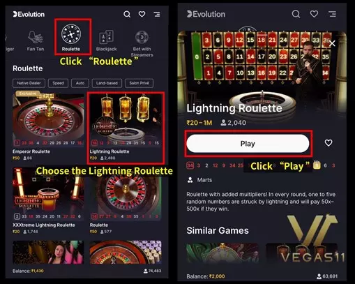 choose Lightning Roulette