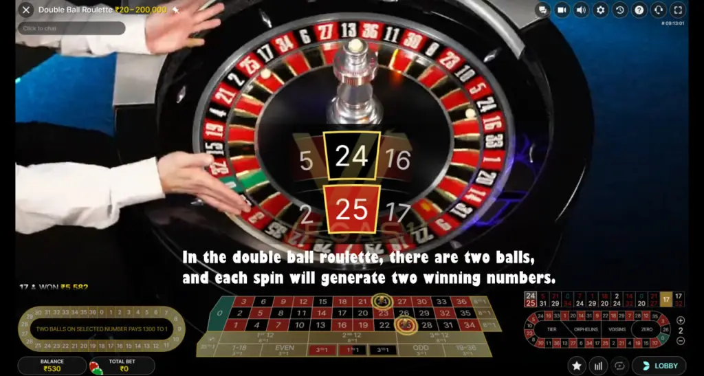 DOUBLE BALL ROULETTE