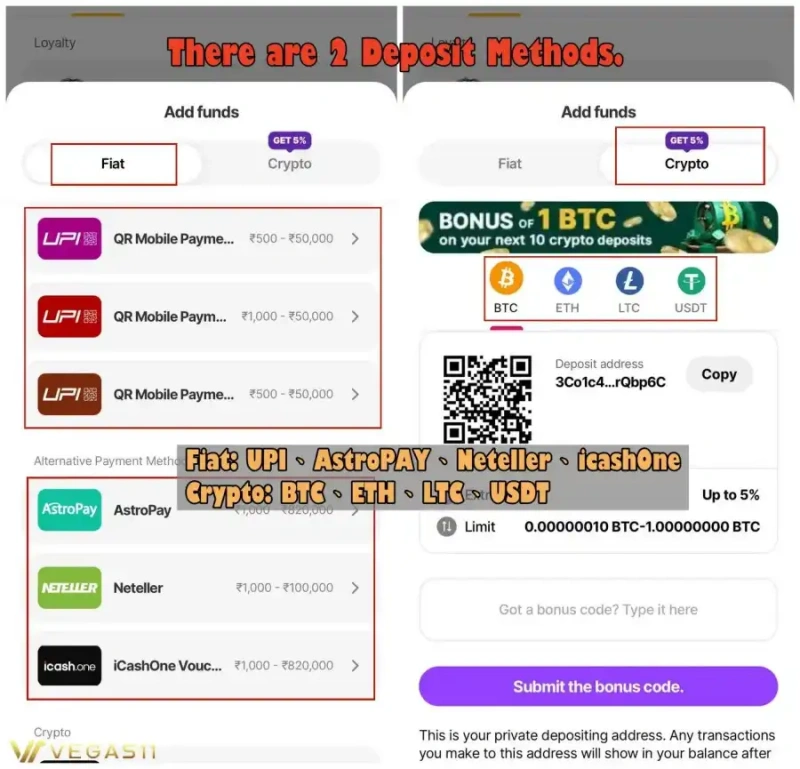 10CRIC Deposit Methods