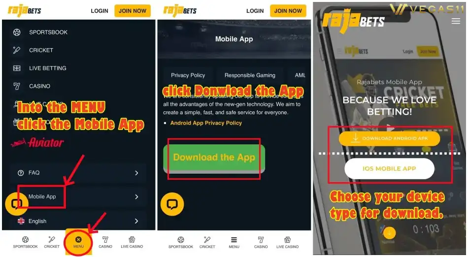 rajabet app download