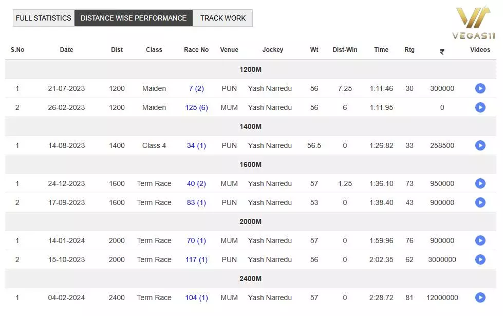 Race Types & Distances