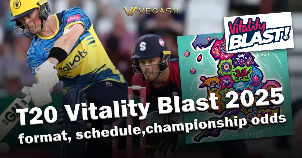 T20 Vitality Blast 2025 format, schedule,championship odds