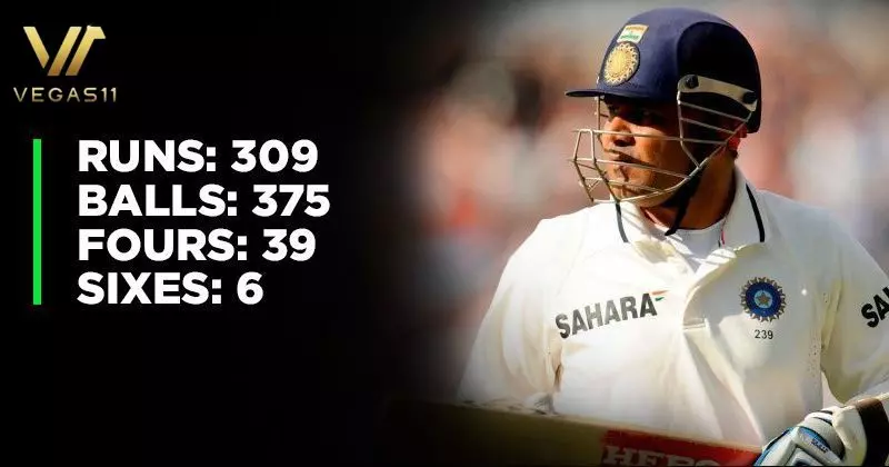 Virender Sehwag scored 309 runs