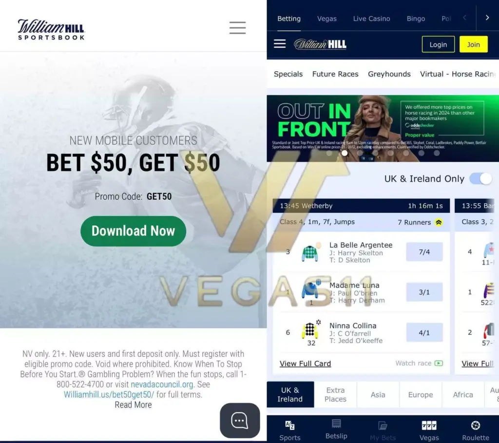 William Hill horse racing betting