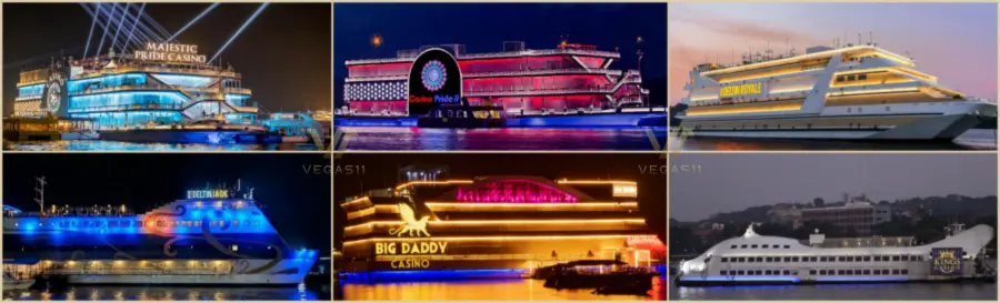 Goa’s six licensed offshore casinos 