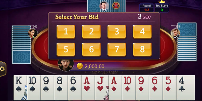 Callbreak Game Step 4: Predict how many rounds you can win