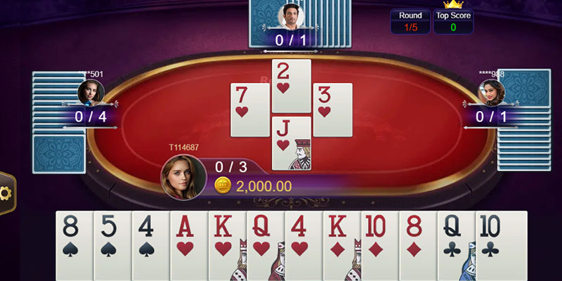 Callbreak Game Step 5: Play the card of the same suit