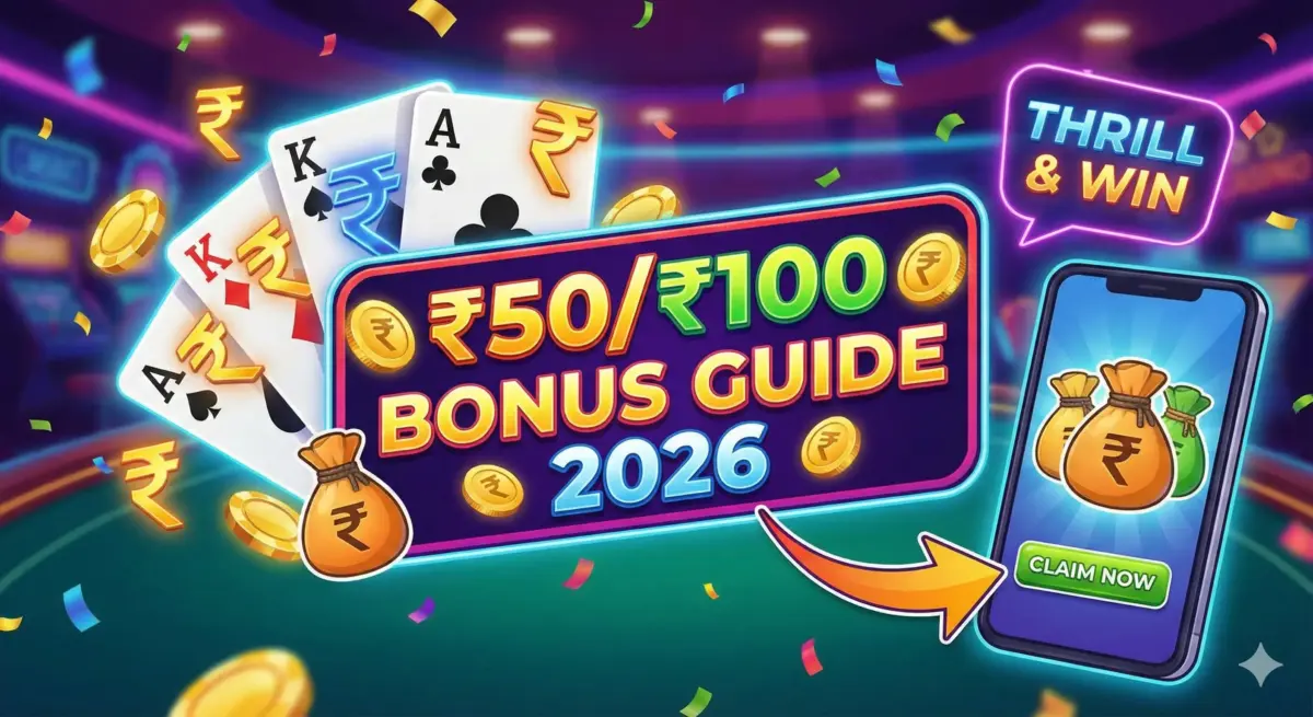 Teen Patti Game ₹50₹100 Bonus Guide 2026