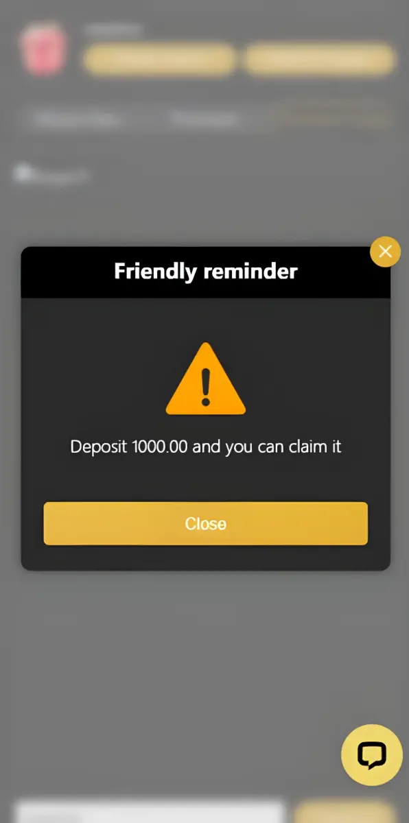 Need to deposit first