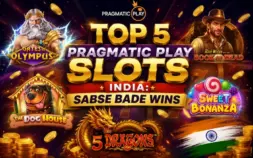 Composite banner of top Pragmatic Play high volatility slots featuring Gates of Olympus Zeus and Sweet Bonanza candies.